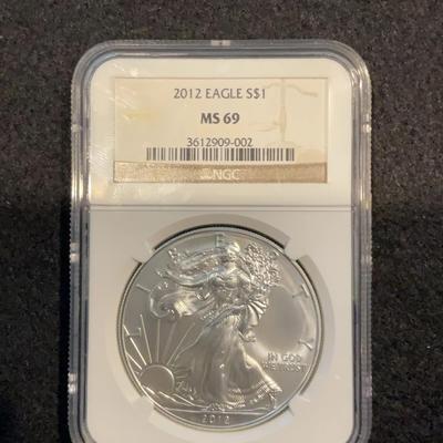 2012 Eagle S$1 MS 69-NGC 