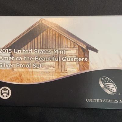 2015 – United States Mint America The Beautiful Quarters Silver Proof Set 