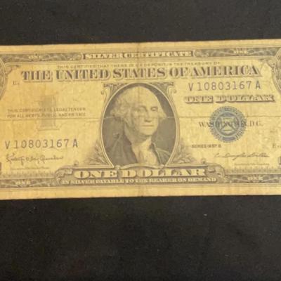 1957 – One Dollar Silver Certificate Series B 