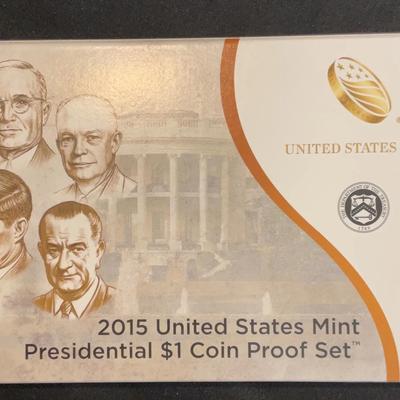 2015 – United States Mint Presidential $1 Coin Proof Set 