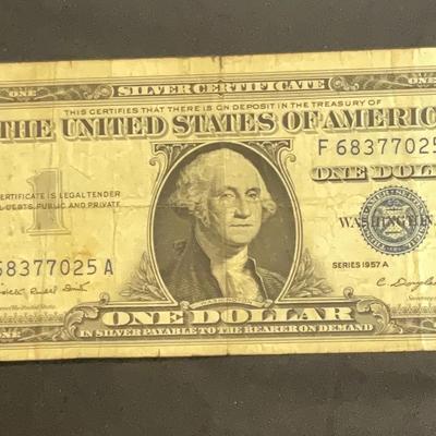 1957A – One Dollar Silver Certificate Series A 