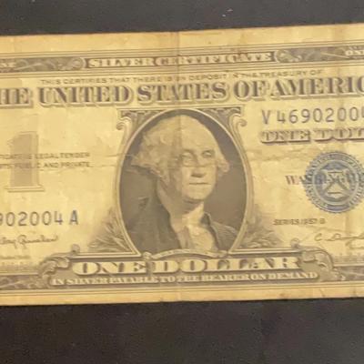 1957 – One Dollar Silver Certificate Series B 