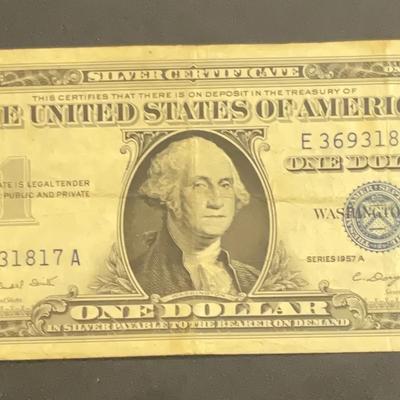 1957A – One Dollar Silver Certificate Series A 
