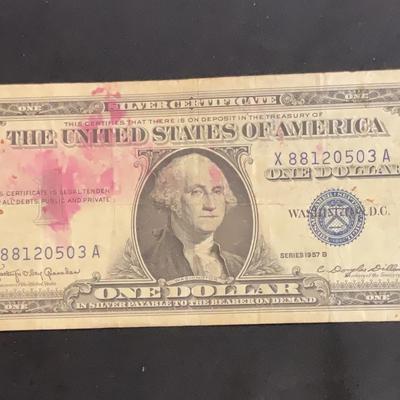 1957 – One Dollar Silver Certificate Series B 