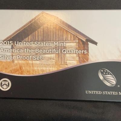 2015 – United States Mint America The Beautiful Quarters Silver Proof Set ￼