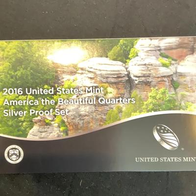 2016 – United States Mint America The Beautiful Quarters Silver Proof Set 