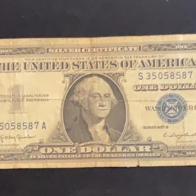 1957 – One Dollar Silver Certificate Series B 