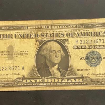 1957A – One Dollar Silver Certificate Series A 