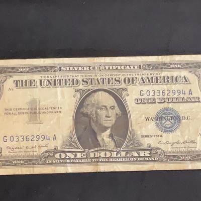 1957A – One Dollar Silver Certificate Series A 