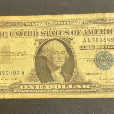 1957A – One Dollar Silver Certificate Series A 