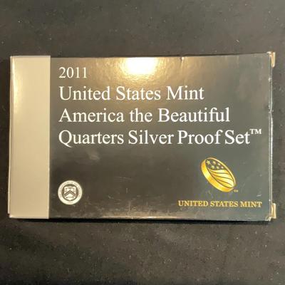 2011 – United States Mint America the Beautiful Quarters Silver Proof Set 