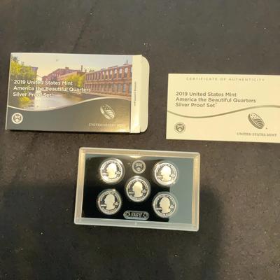 2019 United States Mint America The Beautiful Quarters Silver Proof Set