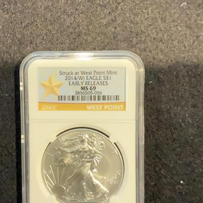 Struck At West Point Mint 2014 (W) Eagle S$1 Early Releases MS 69 - NGC
