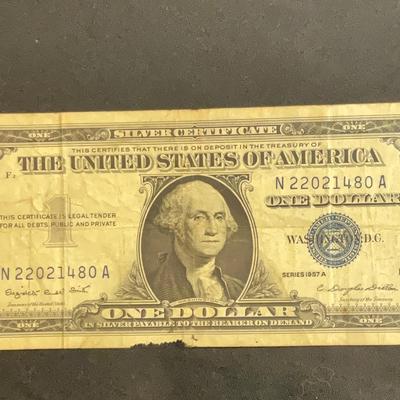 1957A – One Dollar Silver Certificate Series A 