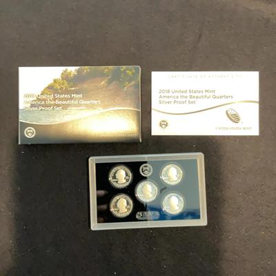 2018 United States Mint America The Beautiful Quarters Silver Proof Set
