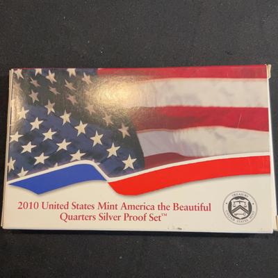 2010 – United States Mint America the, Beautiful Quarters Silver Proof Set 