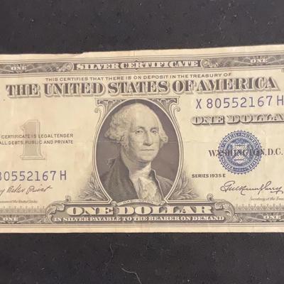1935 – One Dollar Silver Certificate Series E