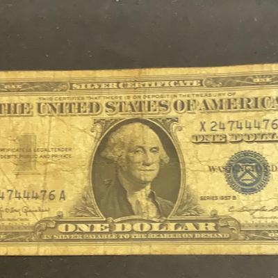 1957 – One Dollar Silver Certificate Series B 