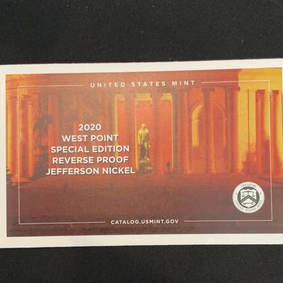 2020 - West Point Special Edition Reverse Proof Jefferson Nickel
