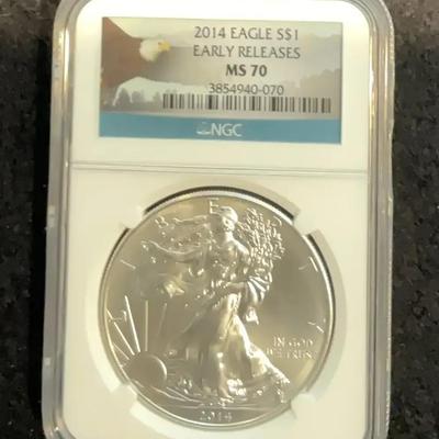 2014 Eagle S$1 Early Releases MS 70-NGC