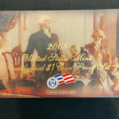 2008 – United States Mint Presidential $1 Coin Proof Set 