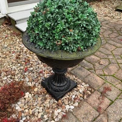 Sale Photo Thumbnail #28: Antique cast iron garden urn