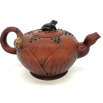 Sale Photo Thumbnail #13: Antique Chinese Zisha clay teapot.