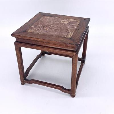 Sale Photo Thumbnail #44: Quality Vtg. Asian display stand, 7x7x7”