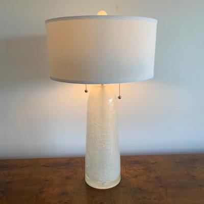 Sale Photo Thumbnail #109: Vtg. Crate and Barrel crackle glass table lamp