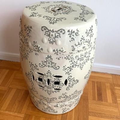 Sale Photo Thumbnail #43: Ceramic garden seat, ht. 18”