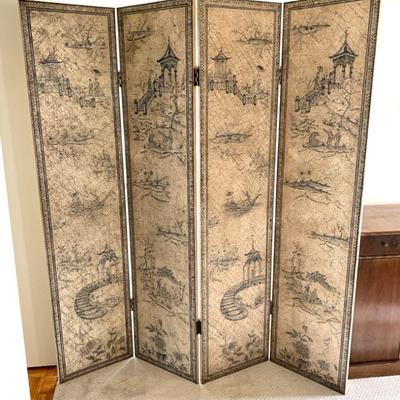 Sale Photo Thumbnail #23: Vtg. Ethan Allen 4 part folding room divider