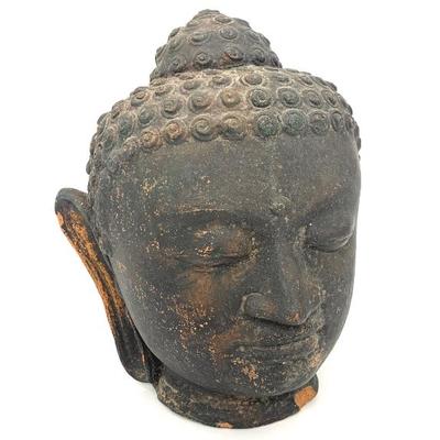 Sale Photo Thumbnail #15: Antique terracotta Buddha head sculpture 
