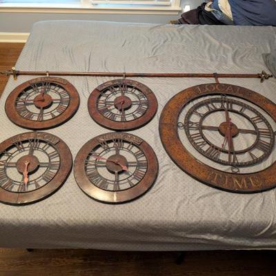 Sale Photo Thumbnail #36: Uttermost time zones wall clock