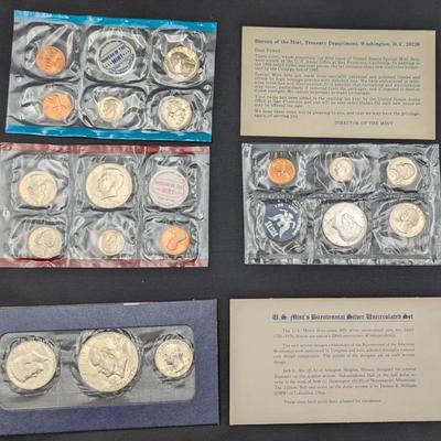 1965, 1969, & 1976-S Silver Mint Sets
