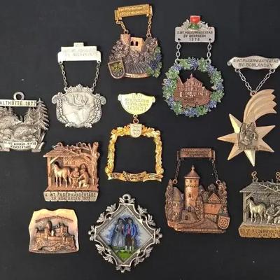 12 1970s Large German Medals