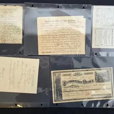 Lot of Old Documents, Front and Back
