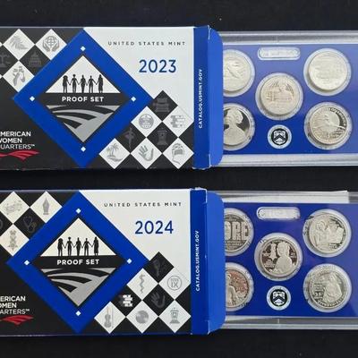 2023 & 2024 American Women Quarter Sets Proof, Original US Mint Sets