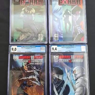 4 Cobra and Snake Eyes CGC Graded Comics