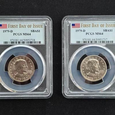 2 1979-D $1.00 Susan B. Anthony MS-64 PCGS, First Day of Issue