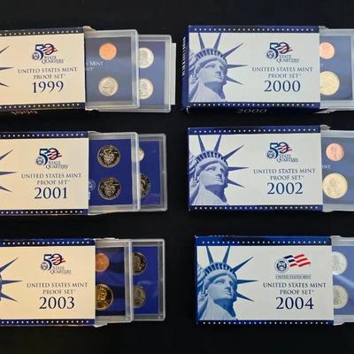 1999-2004 US Mint Original Proof Sets