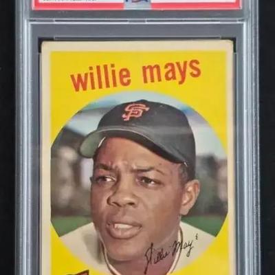 1959 Topps Willie Mays PSA 2 Baseball Card