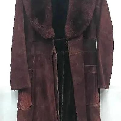 Vintage Argentinian Leather & Suede Full-Length Coat by Juan Sebastian