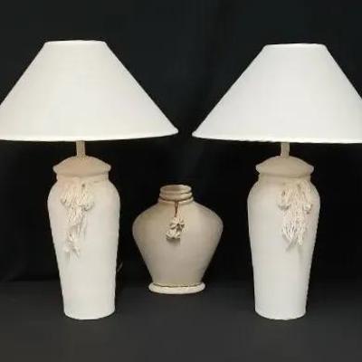 2- Deco Ceramic Lamps  & Vase