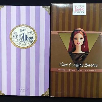 Two Boxed Collectible Barbies – Avon Exclusive & Club Couture