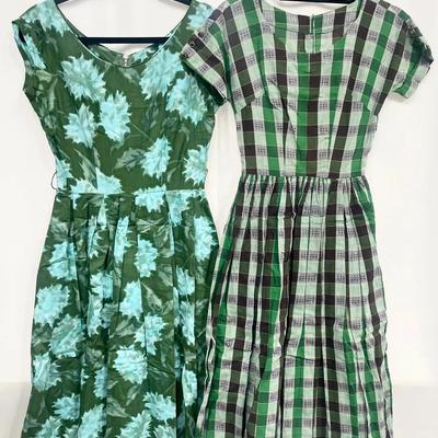 #2 Two Women’s Vintage Dresses (Exact Measurements In Description)