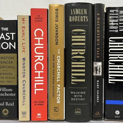 (7) Winston Churchill Biographies & Memoirs – Manchester, Roberts, Gilbert, Johnson, Soames