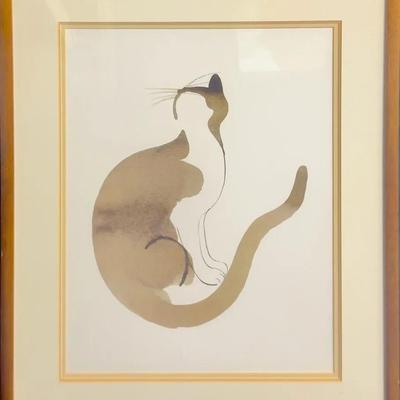 Framed Artwork — Aurore de la Morinerie - “Chat” (cat)