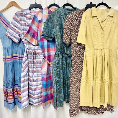 (6) Very Vintage Dresses In Assorted Styles 