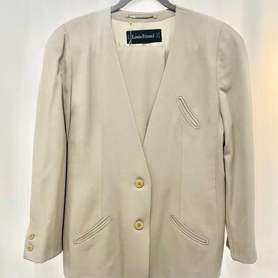 Louis Féraud Blazer And Skirt – 1980s Power Suit (US Size 44)