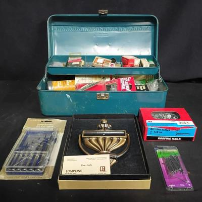 Vintage Union Steel Tool Chest w/ Hardware Assortment